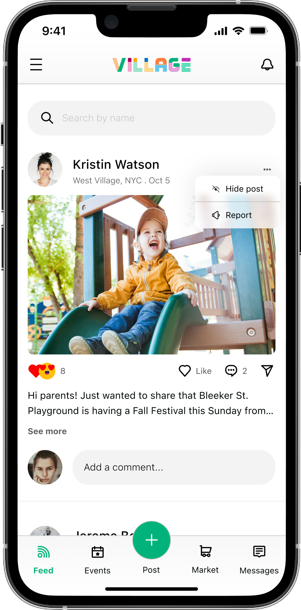 App screens